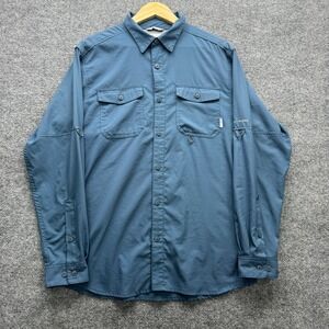 Columbia Silver Ridge 2.0 Shirt Men's Size M Blue Long Sleeve Vented Hiking